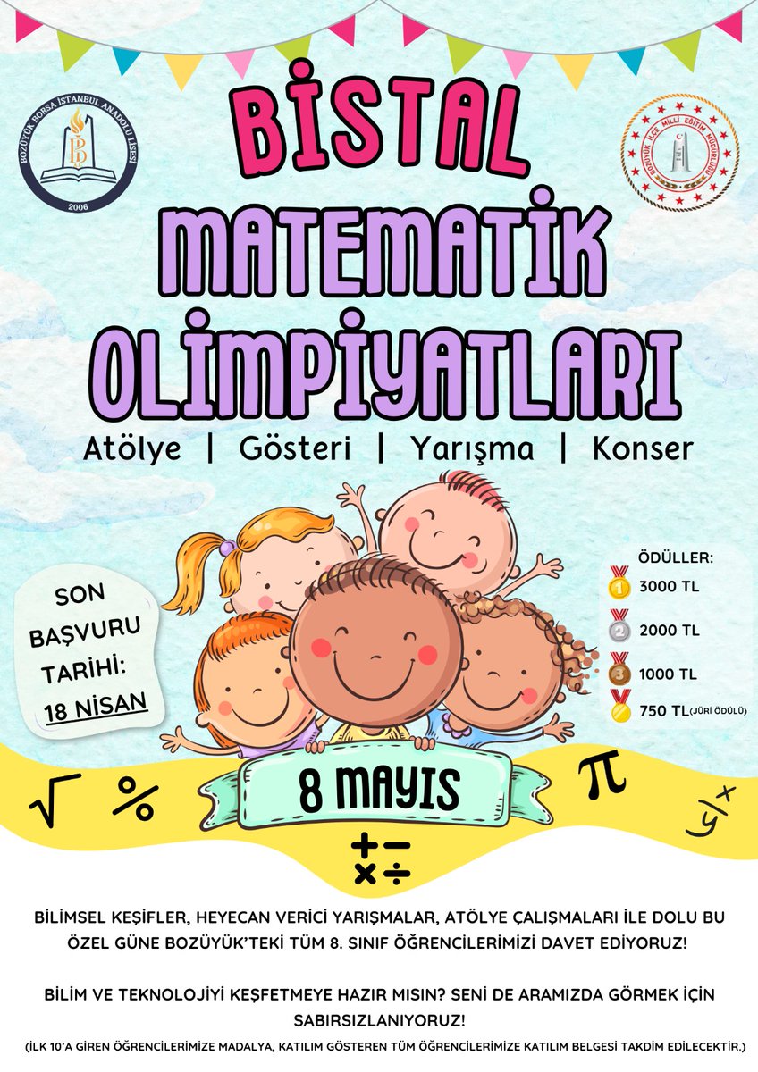 Hazır mısın Bozüyük?
8. sınıf öğrencileri için atölyeler, yarışmalar, gösteriler ve konserlerle dolu harika bir gün geliyor!
Hemen başvur, yerini kaçırma!
<a href="/sefikaygol/">Şefik AYGÖL</a>
<a href="/bilecikvaliligi/">BİLECİK VALİLİĞİ</a>
<a href="/ademozturk65/">Adem ÖZTÜRK</a>
<a href="/bozuyukkaymakam/">Bozüyük Kaymakamlığı</a>
<a href="/bilecikmem/">Bilecik İl Milli Eğitim Müdürlüğü</a>
<a href="/srdl_simsek/">Serdal Şimşek</a> 
<a href="/bozuyukilcemem/">Bozüyük İlçe MEM</a>  
<a href="/servetcetinkaya/">Servet ÇETİNKAYA</a>