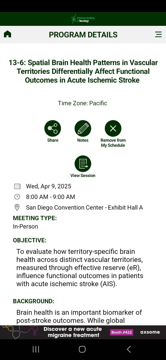 Markus D Schirmer (@schirmermd) on Twitter photo Wrapping up an incredible time at #AANAM - great talks, great people. Especially proud of my mentees for their fantastic presentations (see earlier posts). Before I head out, it's my turn! Let's talk spatial #BrainHealth patterns in stroke from clinical neuroimaging <a href="/AANmember/">American Academy of Neurology</a> Wrapping up an incredible time at #AANAM - great talks, great people. Especially proud of my mentees for their fantastic presentations (see earlier posts). Before I head out, it's my turn! Let's talk spatial #BrainHealth patterns in stroke from clinical neuroimaging <a href="/AANmember/">American Academy of Neurology</a>