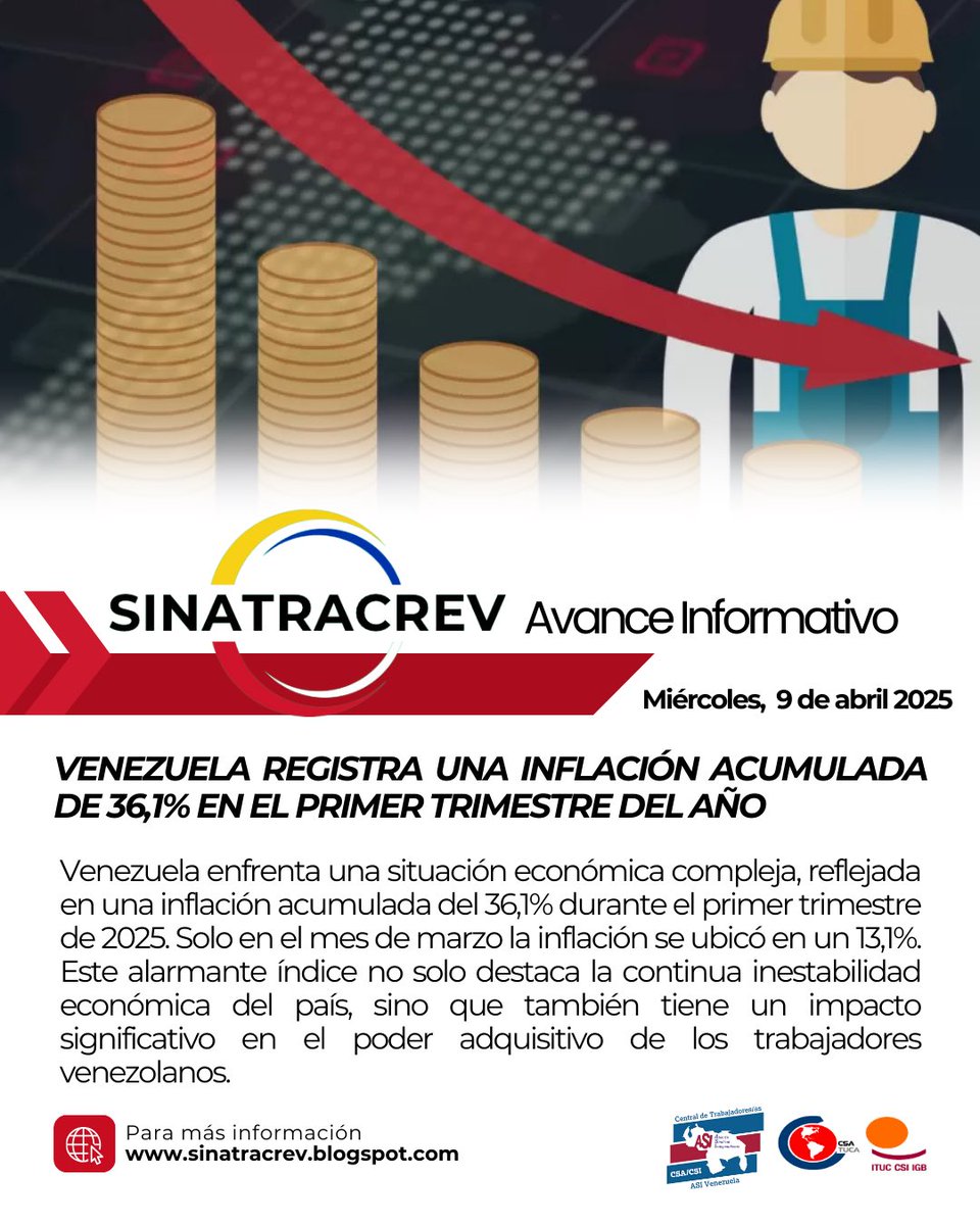 Lee la publicación de hoy en nuestro blog sindical, a través del siguiente enlace: sinatracrev.blogspot.com/2025/04/venezu…