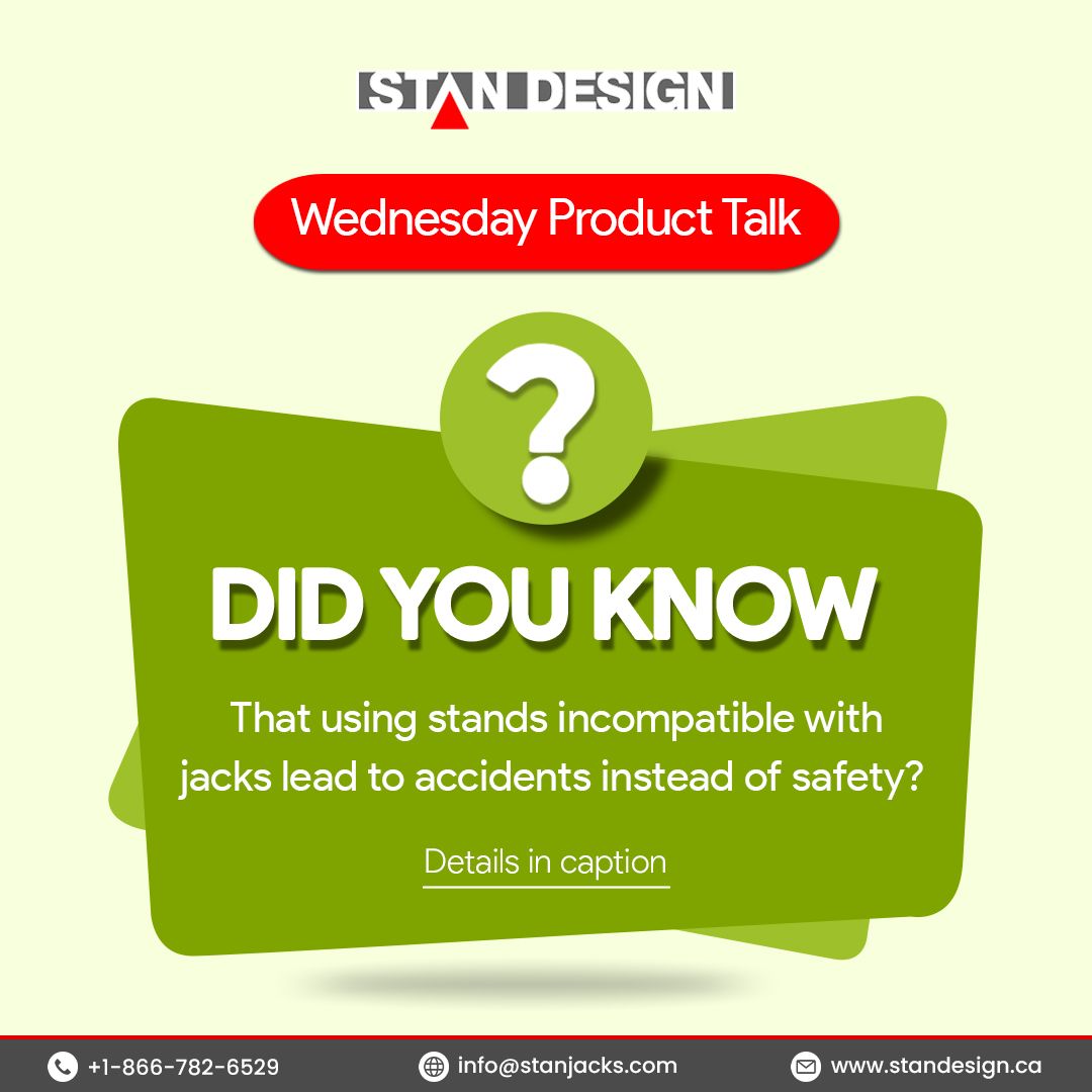 standesignca's tweet image. Incompatible #JackStands cause accidents and worse.

So, our jacks eliminate the need for additional (and expensive) stands, while also having the facility to work with one should you so need.

DM our experts to book your order now.

#stanjacks #standesign #truckjacks
