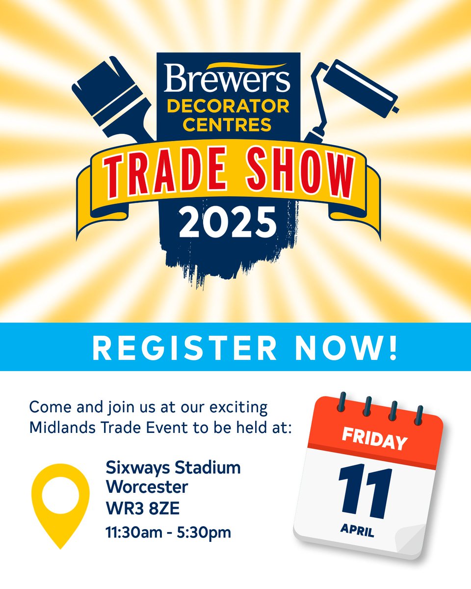 FiddesWoodCare's tweet photo. Fiddes will be at the Brewers Decorator Centres Midlands Trade Event taking place on Friday 11th April at the Sixways Stadium in Worcester π
ππ»
Register your place today! ππ»
https://t.co/LrSuoyVTCa
#Fiddes #BrewersDecoratingCentre #BrewersTradeShow #MidlandsTradeEvent https://t.co/HKYg6yKLha