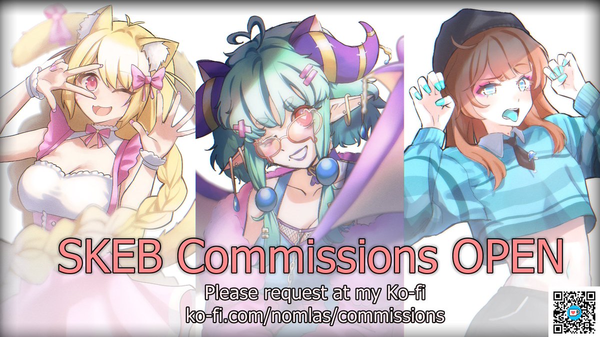 ✨SKEB COMMISSIONS OPEN!✨
Please read the descriptions first before requesting. This is only limited to 14 slots!

Likes and RTs much appreciated! Thank you! 💖

#skeb #commissionsopen