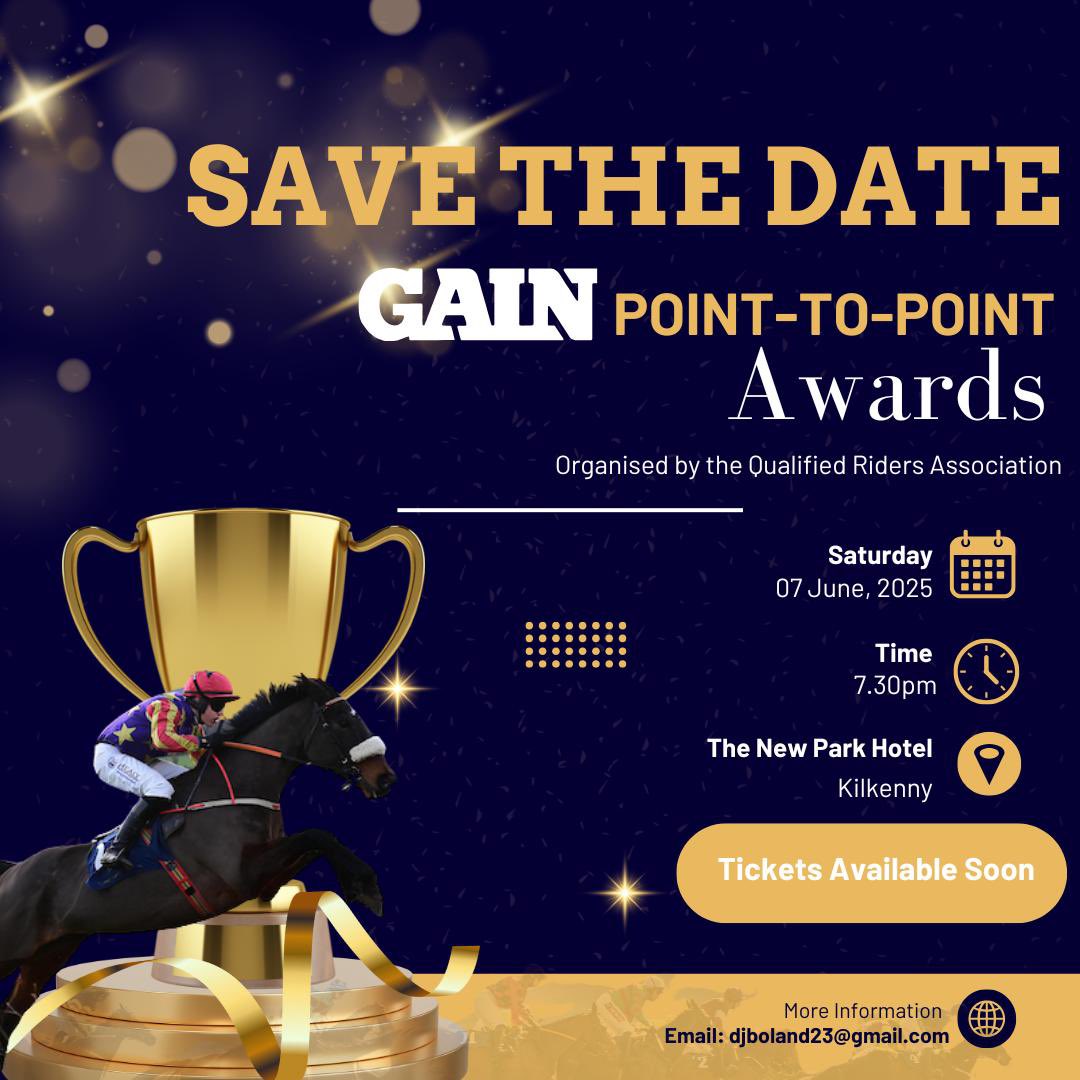 QrIrish's tweet photo. We are delighted to announce that we &amp; you the riders of the QRA have taken over the running of the P2P awards that is now named the GAIN P2P Awards. Tickets will be available soon #QR 
@GAINEquine https://t.co/D6kpal9uNj