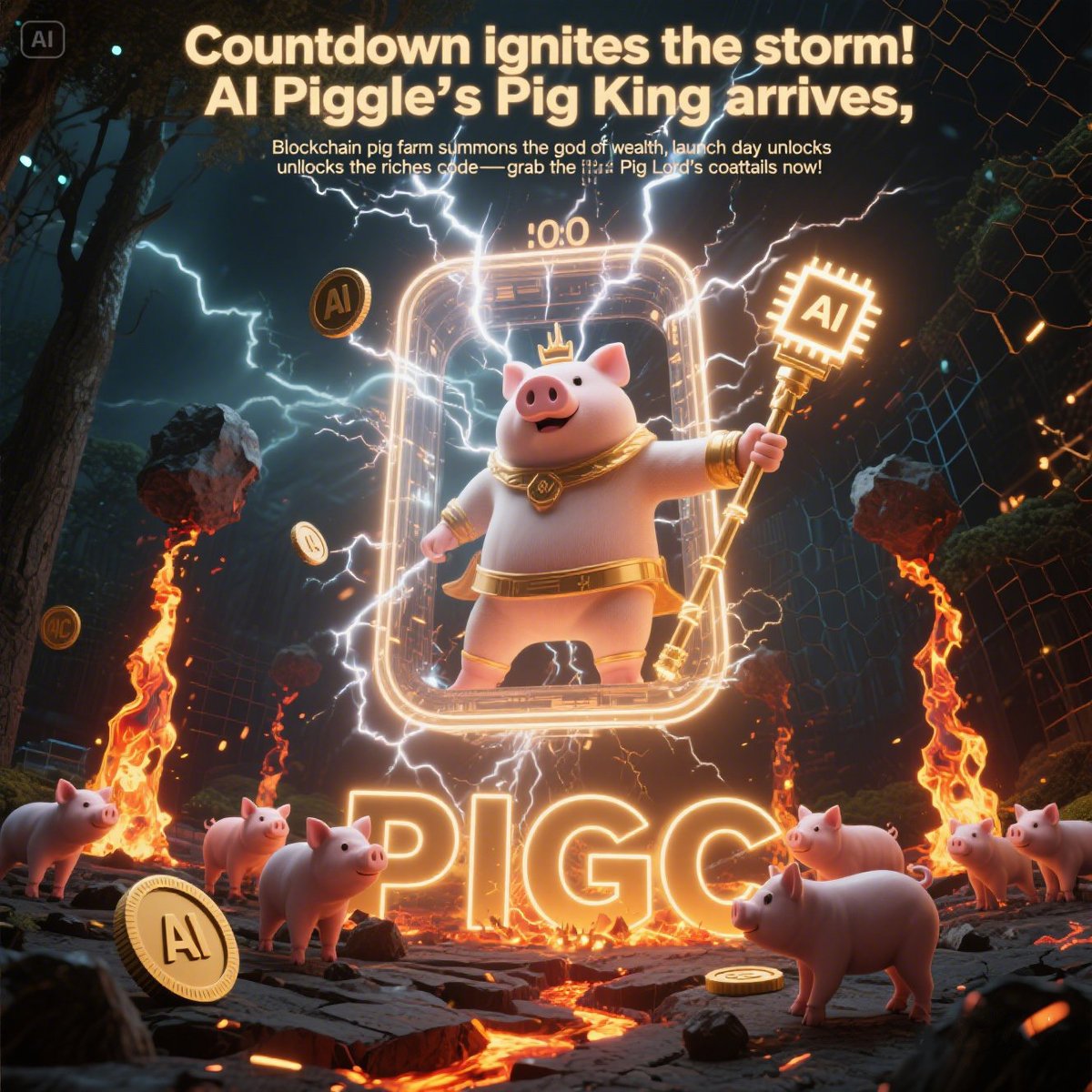 Piggle_io's tweet photo. ⏰🐷 Countdown Begins – The AI Pig King Has Arrived!
AI piggies are taking over the chain, and it’s glorious! 🔥
Blockchain pig farming? Sounds funny—until you start getting rich. 💰👀Get in now,!🚀

#Piggle #AI #GameFi #Web3 #Crypto #PlayToEarn #DeFi #P2E #CryptoEarnings #NFT https://t.co/chlexuAVXJ
