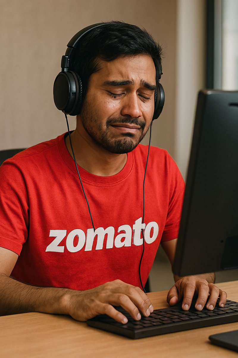 yashships's tweet photo. 🚨 @zomato laid Off 600 Employees – Is Your Job Next?

Zomato hired 1,500 customer support agents last year with big promises.

Today? 𝟔𝟎𝟎 𝐚𝐫𝐞 𝐠𝐨𝐧𝐞.

The reason? AI automation.

#growth #marketing #customer #ai #automation https://t.co/oRmXGz6fMo