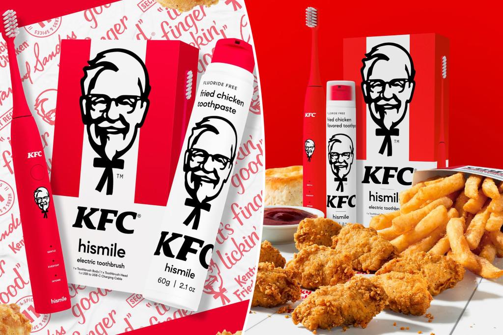 nypost's tweet photo. KFC introduces fried chicken-flavored toothpaste — and it’s selling out https://t.co/PYA4Hk9eoj https://t.co/2BxWNKM8Bg