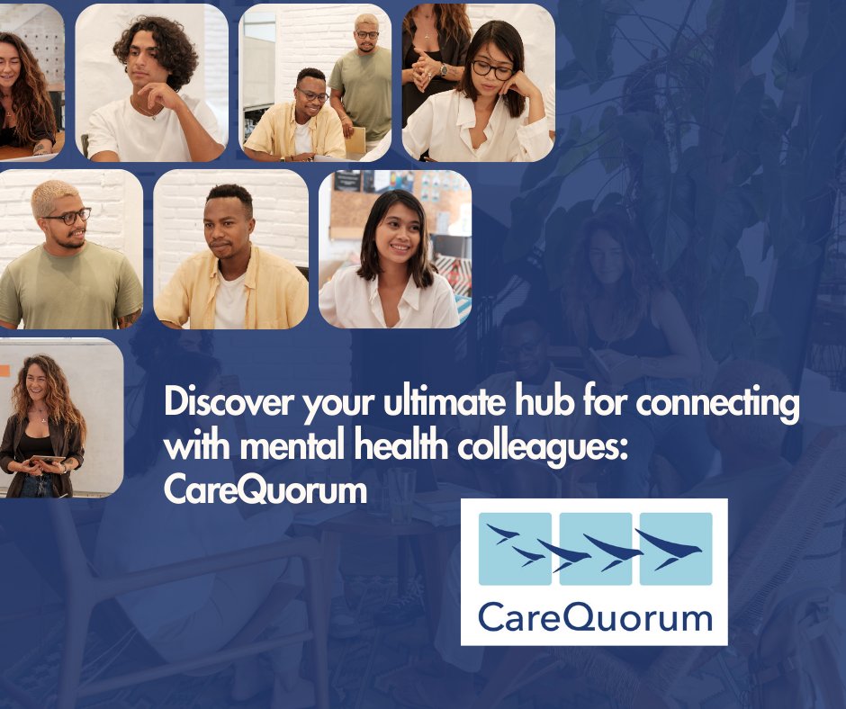 CareQuorum's tweet photo. Network with other mental health workers on our platform, https://t.co/VUg2GWmh7A. Share your ideas, learn from peers, and engage in conversations with like-minded professionals. At CQ, we believe in the power of community and can't wait to hear from you! #TherapistCommunity https://t.co/rQ6g3Xqtou