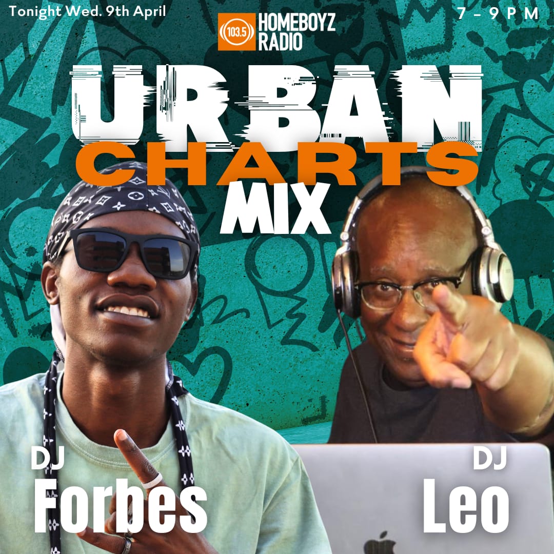 Homeboyz_inst's tweet image. Tune to HBR 103.5  and enjoy unique and invigorating mixes from our DJ alumni on the Urban Charts Mix  from 7pm - 9pm tonight.