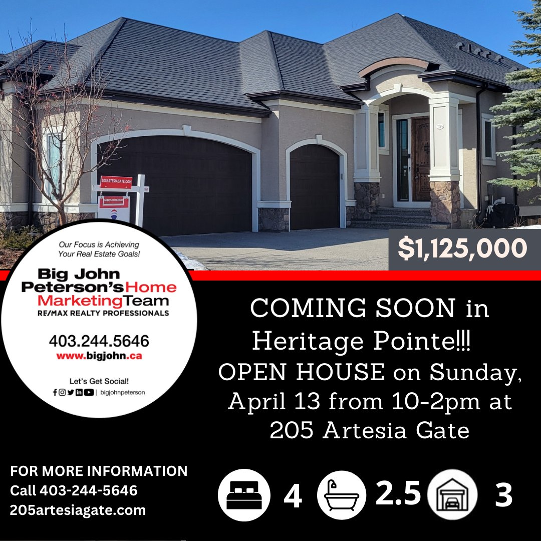 BigjohnPeterson's tweet photo. COMING SOON!!!

OPEN HOUSE on Sunday, April 13th from 10-2pm. Stop by and check out this beautiful property in Heritage Pointe! https://t.co/6zr75mLrOX
