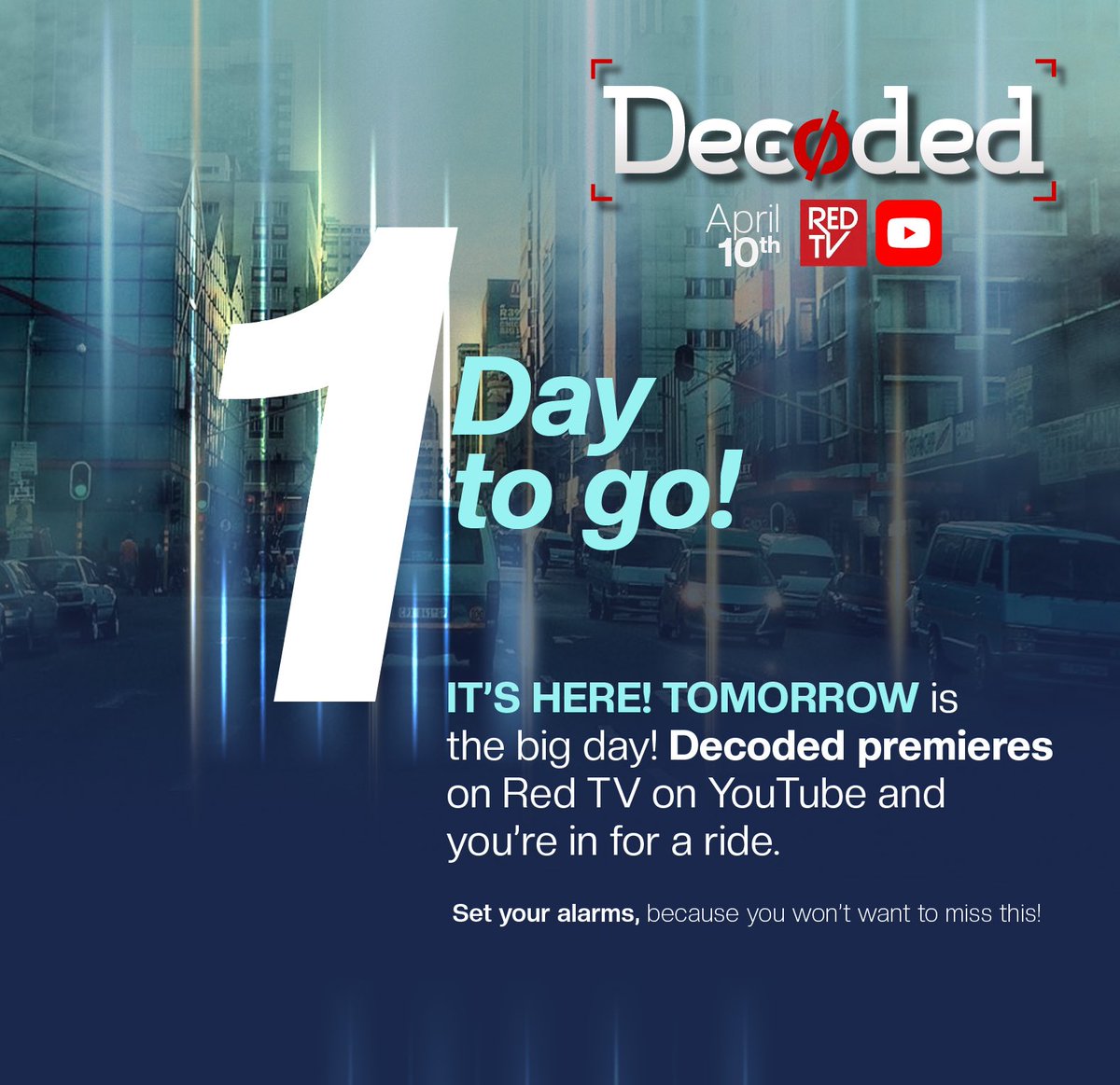 Let the countdown begin.🥳 
Are you ready? Have you bought you popcorn yet?

#Decoded #FeelTheHeat #RedTV