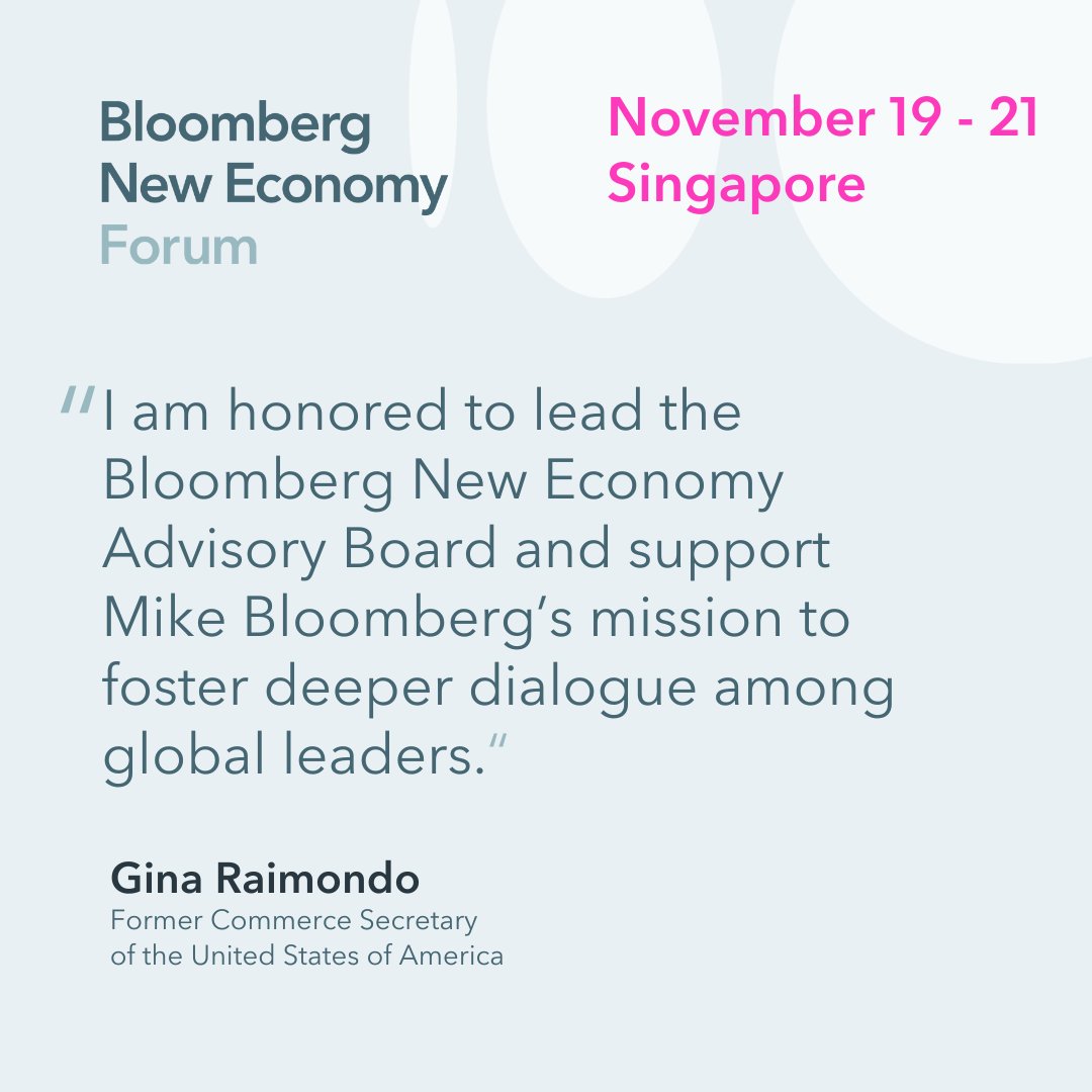 Bloomberg New Economy (@bbgneweconomy) on Twitter photo NEW: <a href="/BBGNewEconomy/">Bloomberg New Economy</a> today announced a new Advisory Board chaired by former US Commerce Secretary <a href="/GinaRaimondo/">Gina Raimondo</a> and Former Prime Minister of Italy Mario Draghi.
Joining them on the Board is a distinguished group of leaders, see the full list here: bloom.bg/42nxvkT NEW: <a href="/BBGNewEconomy/">Bloomberg New Economy</a> today announced a new Advisory Board chaired by former US Commerce Secretary <a href="/GinaRaimondo/">Gina Raimondo</a> and Former Prime Minister of Italy Mario Draghi.
Joining them on the Board is a distinguished group of leaders, see the full list here: bloom.bg/42nxvkT