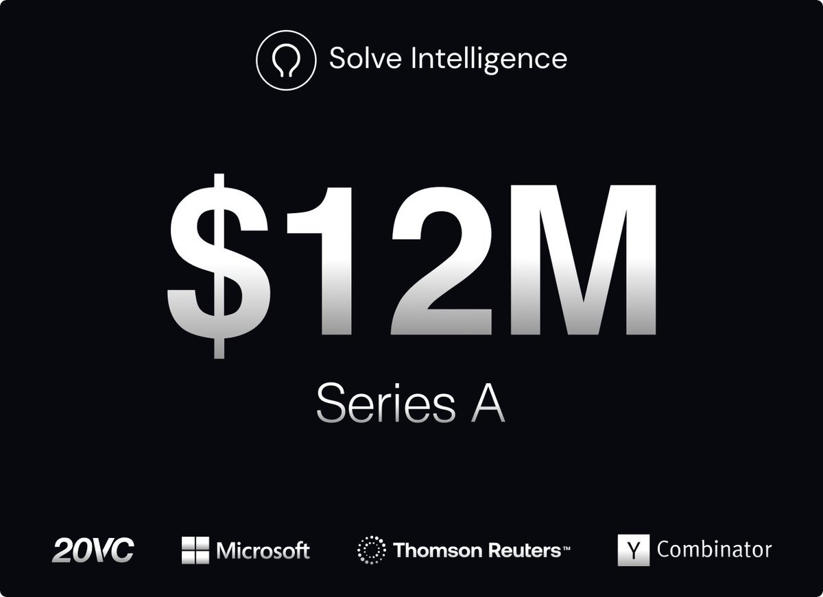 ycombinator's tweet image. Congrats to @ChrisParsonson, @SanjAhilan, @AngusParsonson, and the @SolveIntel team on their $12M Series A!

Solve Intelligence is the go-to platform to help inventors, in-house IP teams, and outside legal counsels collaborate across every part of the patent process.

They&apos;re…