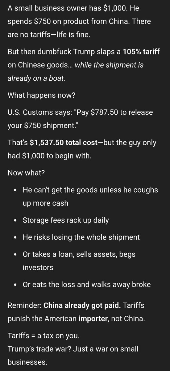 spyerspace's tweet photo. Trump is killing small businesses. I can't believe I'm saying this but I want Kamala. https://t.co/28RQbIAOxH