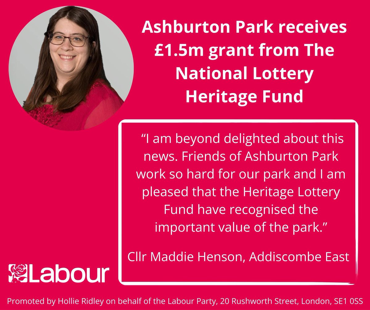 Cllr Maddie Henson (she/her) (@minsur) on Twitter photo Brilliant news! So happy for our wonderful community. A brilliant example of a real community project coming together.
<a href="/CroydonLabour/">Croydon Labour</a> Brilliant news! So happy for our wonderful community. A brilliant example of a real community project coming together.
<a href="/CroydonLabour/">Croydon Labour</a>