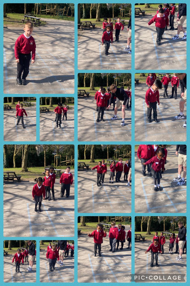 SaintOsburgs's tweet photo. Year 1 have been counting in 10s, using a large hundred square on the playground #mathsoutside https://t.co/5PikGPAePw