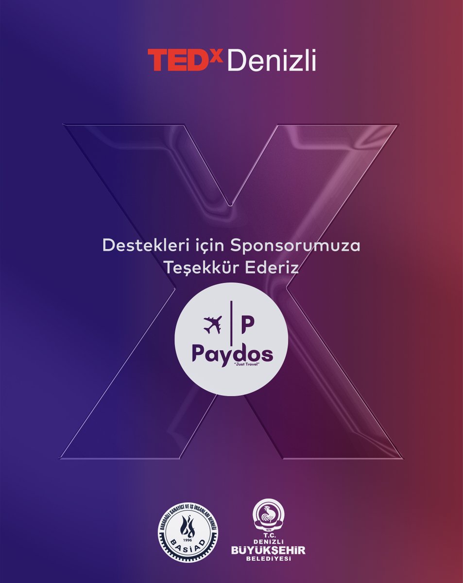 tedxdenizli's tweet photo. Destekleri için sponsorumuza teşekkür ederiz.

#tedxdenizli https://t.co/h8UfYplEUA