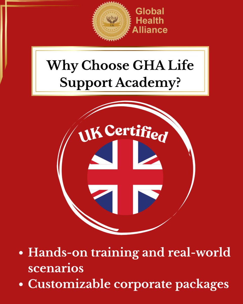 GhaHealth's tweet photo. Equip your corporate team with essential life-saving skills!
 Enroll in our Life Support Academy courses designed for professionals, ensuring safety and preparedness.

Register now: https://t.co/iguuJnBZCI

#GHALifeSupportAcademy2025 #BLS #ALS #GHA #UKCertified https://t.co/PXDOMXzWjf