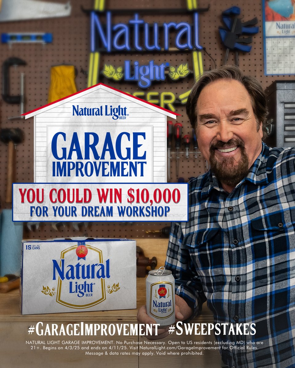 naturallight's tweet image. Your garage is your happy place. ​

Comment #GarageImprovement #Sweepstakes for a chance to win $10K so you can give it a DIY upgrade that’ll make you the envy of the neighborhood. @TheRichardKarn