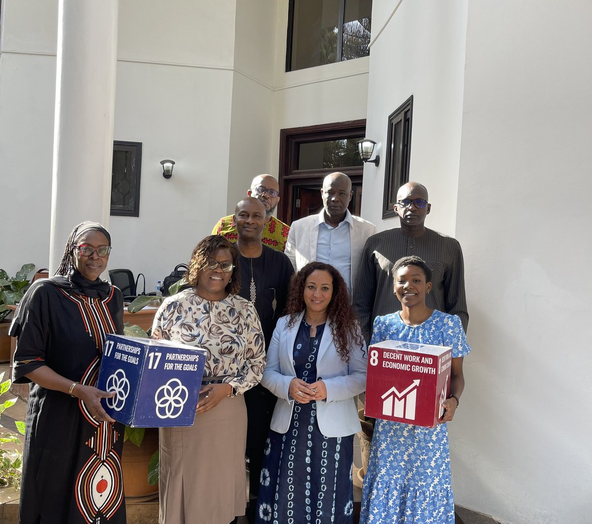 UNDP_TheGambia's tweet photo. Productive meeting today between @UNDP 🇬🇲 and @ilo Regional Director for West Africa, @SamiraDakar. Reaffirming our partnership and commitment to advancing social protection, MSME development, and inclusive growth.

#PartnershipForGoals
#SDG8 https://t.co/TeaJ1jdE6x