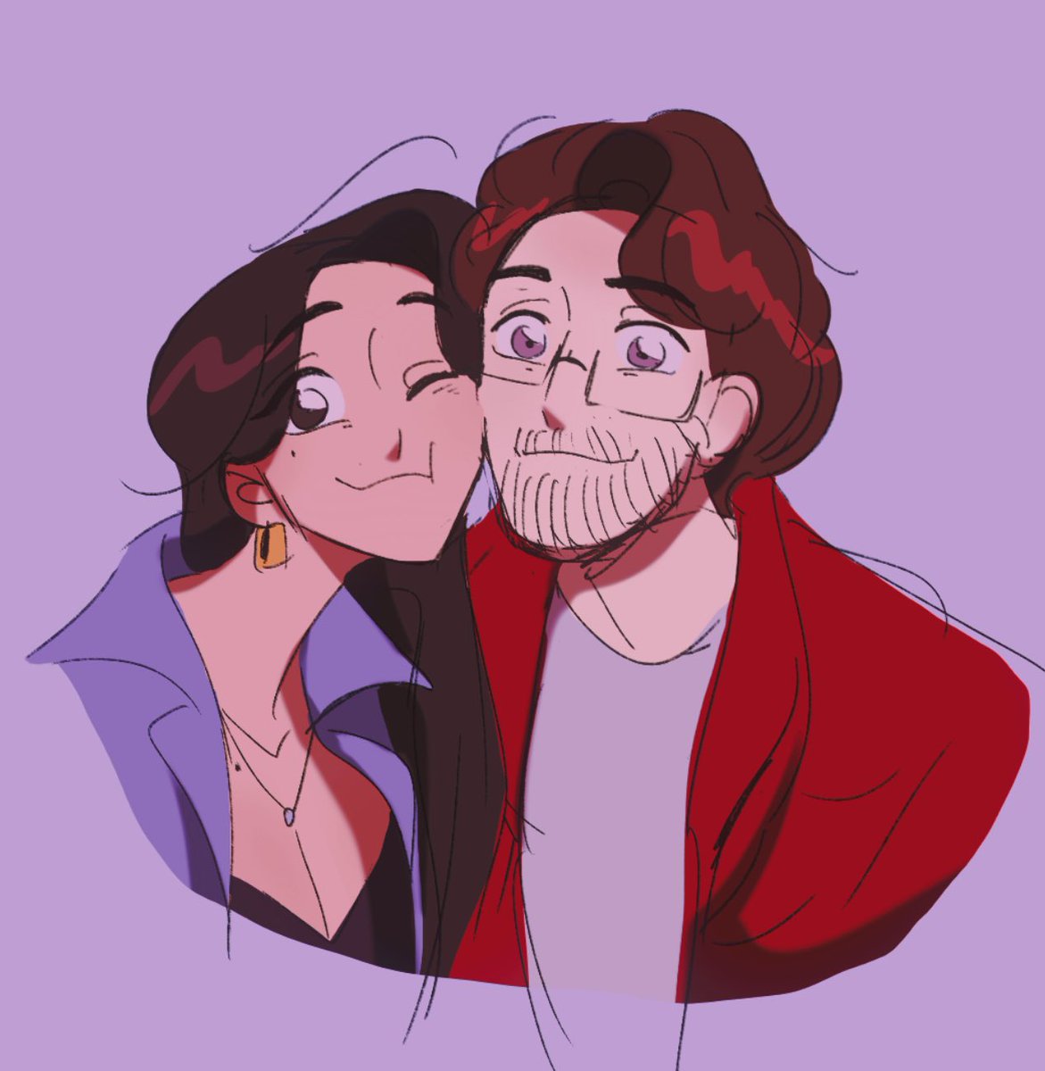 lofi_momo's tweet image. been occupied with irl stuff and ongoing projects so here’s a quick doodle of me and my boyfriend