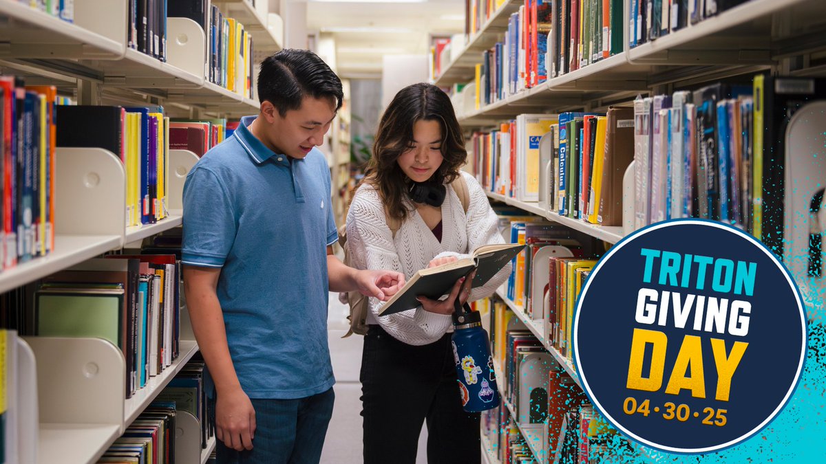ucsdlibrary's tweet image. Support the Library’s Affordable Learning Initiative during Triton Giving Day on April 30! Your gift helps make textbooks accessible for all: bit.ly/426COXh. 💙📚 #TritonGivingDay #SupportStudentSuccess