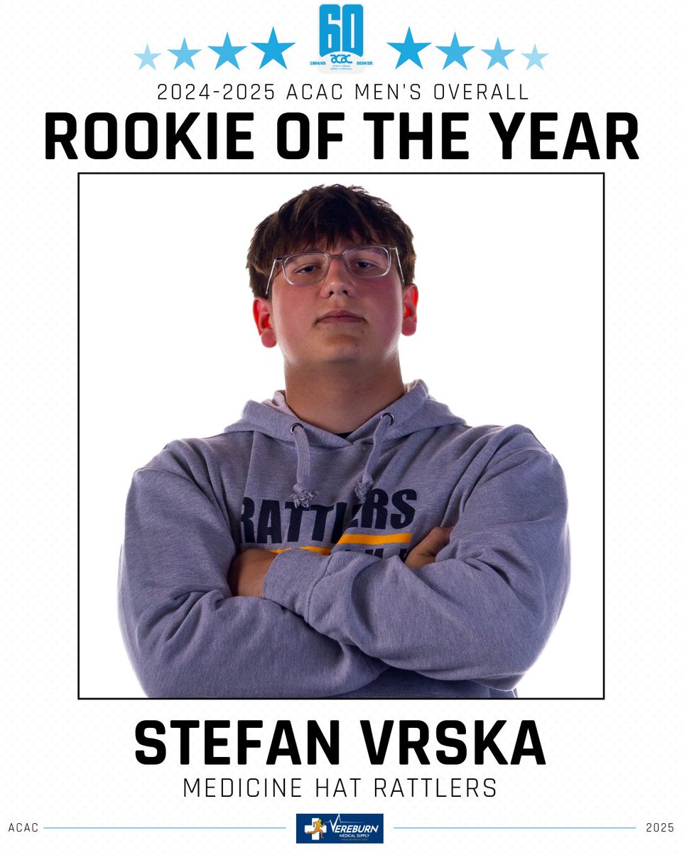 ACAC (@acac_sport) on Twitter photo ACAC MEN’S OVERALL ROOKIE OF THE YEAR 🏆
A huge shoutout to Stefan Vrska from the Medicine Hat College Rattlers Men’s Soccer and Futsal teams — your 2024-2025 ACAC Men’s Overall Rookie of the Year!
Proudly sponsored by <a href="/VereburnMedical/">Vereburn Medical</a>.
Full Story: acac.ab.ca/x/vh0un ACAC MEN’S OVERALL ROOKIE OF THE YEAR 🏆
A huge shoutout to Stefan Vrska from the Medicine Hat College Rattlers Men’s Soccer and Futsal teams — your 2024-2025 ACAC Men’s Overall Rookie of the Year!
Proudly sponsored by <a href="/VereburnMedical/">Vereburn Medical</a>.
Full Story: acac.ab.ca/x/vh0un