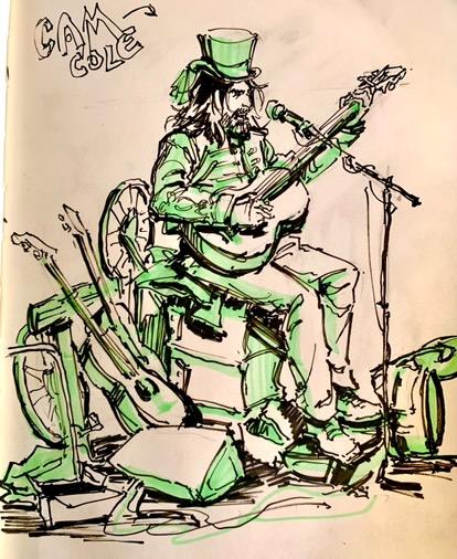 Would you look that that folks!😉
Got sent this painting of me busking by a lady called Al. Had no idea someone was drawing me while playing 🙏🙏