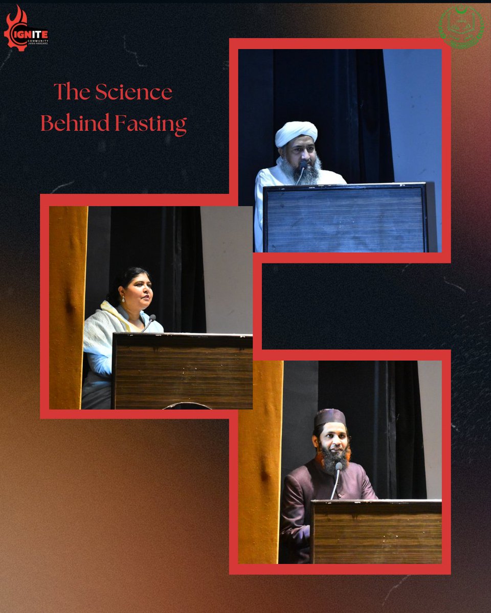 ignite_jh's tweet photo. Where Soul Sparks Science 🌙
Massive thanks for the epic Science Behind Fasting event with Ignite’s Hikmah Domain. Special  thanks to Dr. Shariq Aqil, Maulana Mufti Zakawat Husain Qasmi and all you curious souls💫
#JamiaHamdard #IgniteCommunity #ScienceBehindFasting
#HikmahDomain https://t.co/v1gX54pTbc