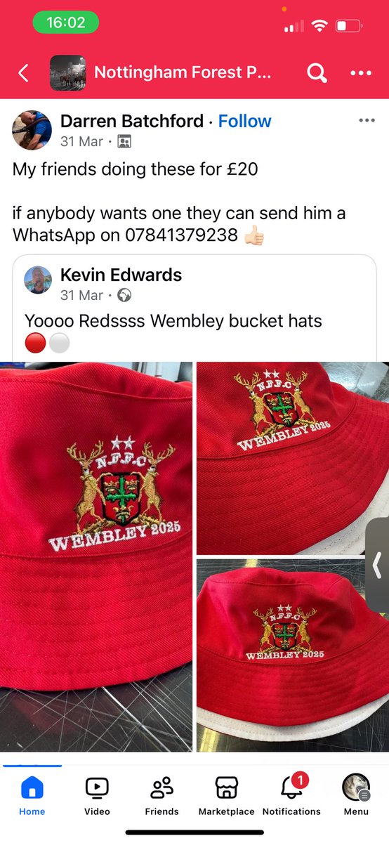 eddyedwards80's tweet photo. Get your hats ready for Wembley let’s paint Wembley RED #NottinghamForest #nottingham #wemberley
#redarmy #forestfans #nffc https://t.co/Z0T47JUQdm