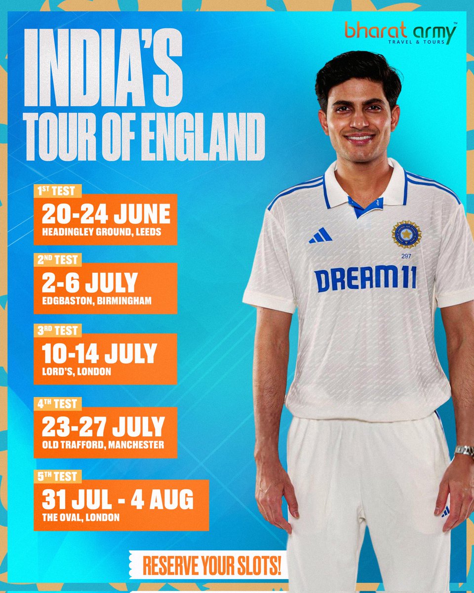 thebharatarmy's tweet photo. England awaits. The Blues are coming 💙
Get ready to back Team 🇮🇳 India across iconic venues this summer – from Leeds to London!
Which 🏏 Test are you flying in for? 🛫
💬 WhatsApp us now: https://t.co/MSQtGrntyR
📧 bookings@batravel.com
📞 +44 203 026 4792
#BAOnTour #BharatArmyTravel #BharatArmy #IndiaTourEngland2025