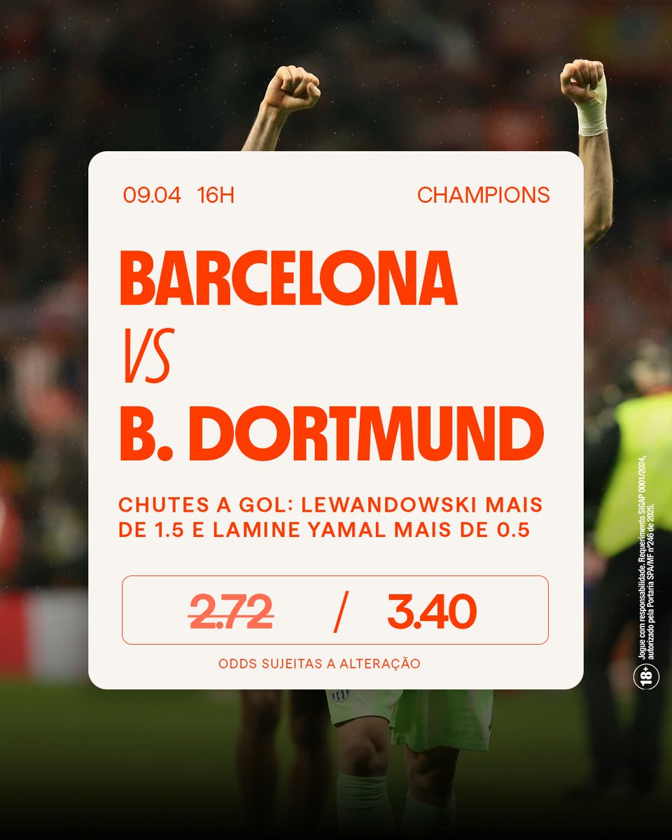 Betano_BR's tweet image. Confiança no coração e odd na mão para apostar no campeão. ⚡️ Mais uma tarde de Champions com #SuperOdds para você curtir. Quem sai com a vantagem nos jogos de hoje? 💬

➡️ tinyurl.com/2ap9adhb

#Betano #Confia