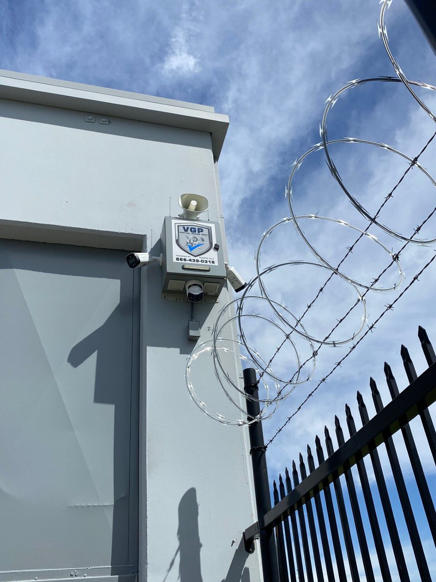 RemoteAlly's tweet image. If your security fence and razor wire are not working... I promise you this will! Detect, Deter, and Don&apos;t Come Round Here! 
#VirtualGuardPost #RemoteAlly #LiveVideoMonitoring #Security #Protection #CrimePrevention