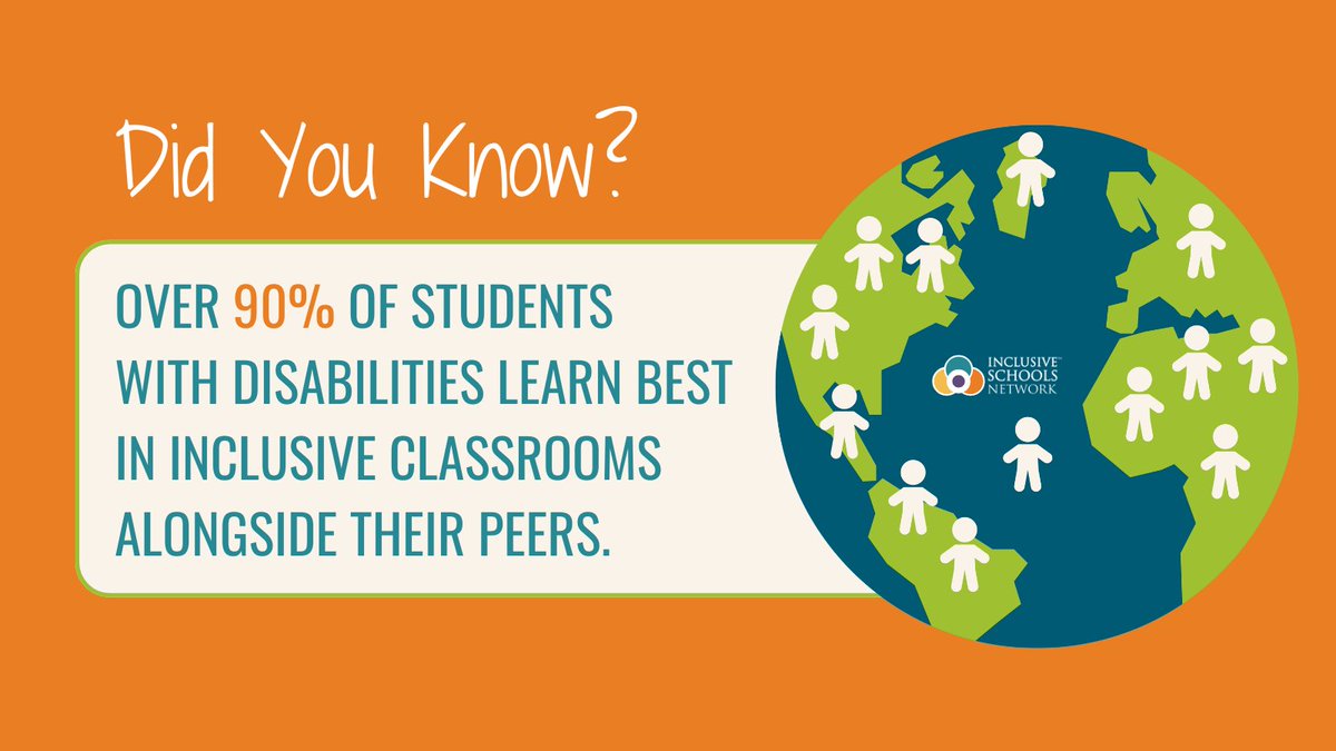 Inclusive classrooms help all students thrive! 🌟

Over 90% of students with disabilities learn best alongside their peers, building a stronger, more supportive learning environment for everyone.