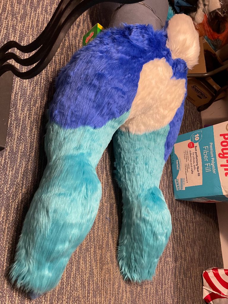 A pair of cosplay digi faun legs (2018?) rehomed when I last got a chance to deep clean my studio ! Technically still have the pattern kicking around somewhere....