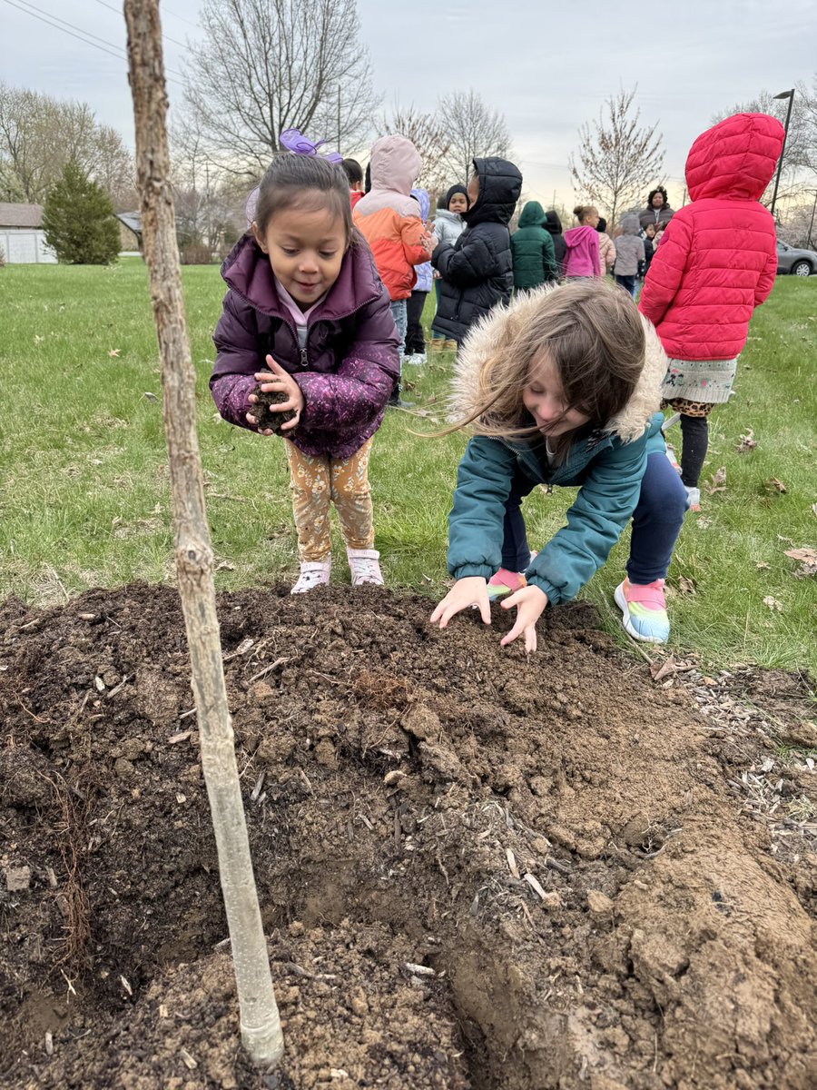 Thank you to Resilient Pike for the beautiful new tree in our front yard. It was a chilly morning but we enjoyed helping! 🌳
