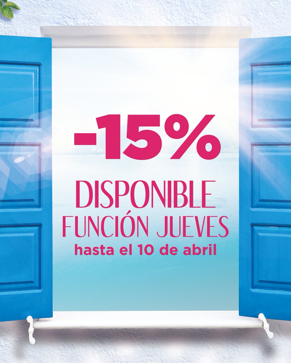 La preventa con 15% de descuento está volando y…⚠️ ¡Los cupos para viernes y sábado ya se agotaron! 😱

🎭 Pero aún tienes una última oportunidad:
Solo quedan entradas con descuento para la función de estreno el jueves 15 de mayo.

teatrosanchezaguilar.org/web-tsa/promoc…