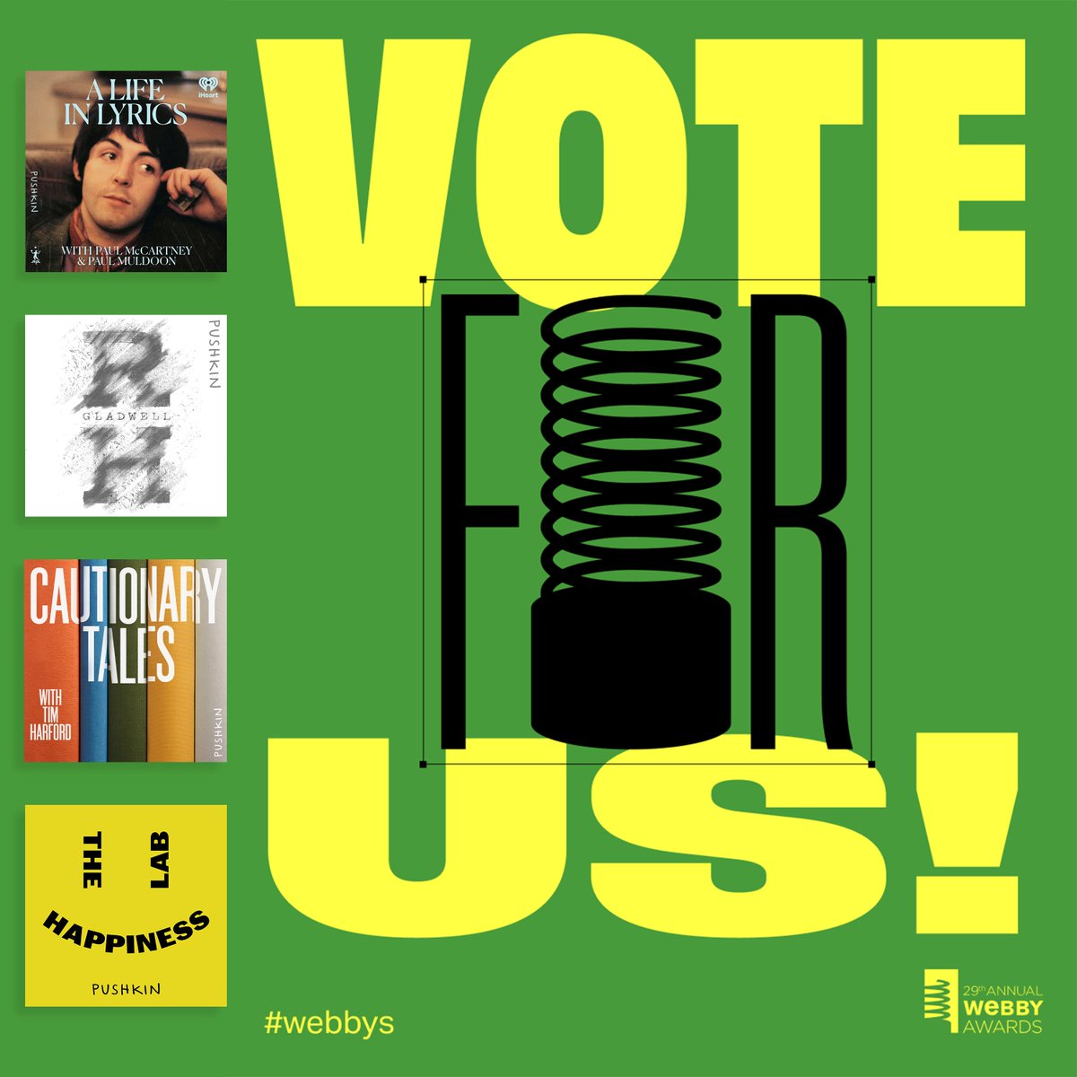 pushkinpods's tweet photo. There's still time to vote for your favorite podcasts at this year's @TheWebbyAwards! Spread the love by voting NOW: https://t.co/ebO3HezsaG https://t.co/dmDXuHfCDP