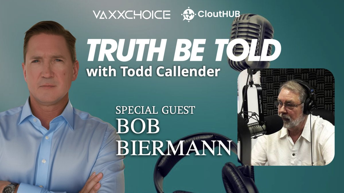 VaxxCHOICE's tweet photo. LIVE TODAY at 12pm ET #ToddCallender sits with #BobBiermann to discuss the covid scandal along with cancer and other topics!
@VaxxCHOICE https://t.co/GQ689lWZJp