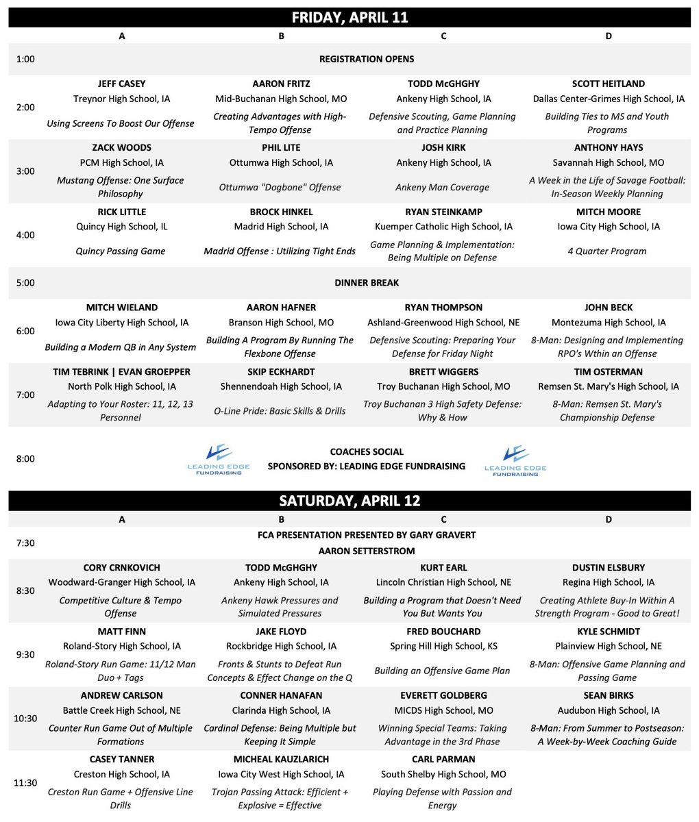 Two Days Away!

✅ Elite Speakers Excited to Share Their Stuff
✅ Great Location For A Staff Getaway
✅ Great Weather in the Forecast
✅ Great Food &amp; Cold Beer

We hope to see you all this weekend! 🏈🏆⛳️🍻