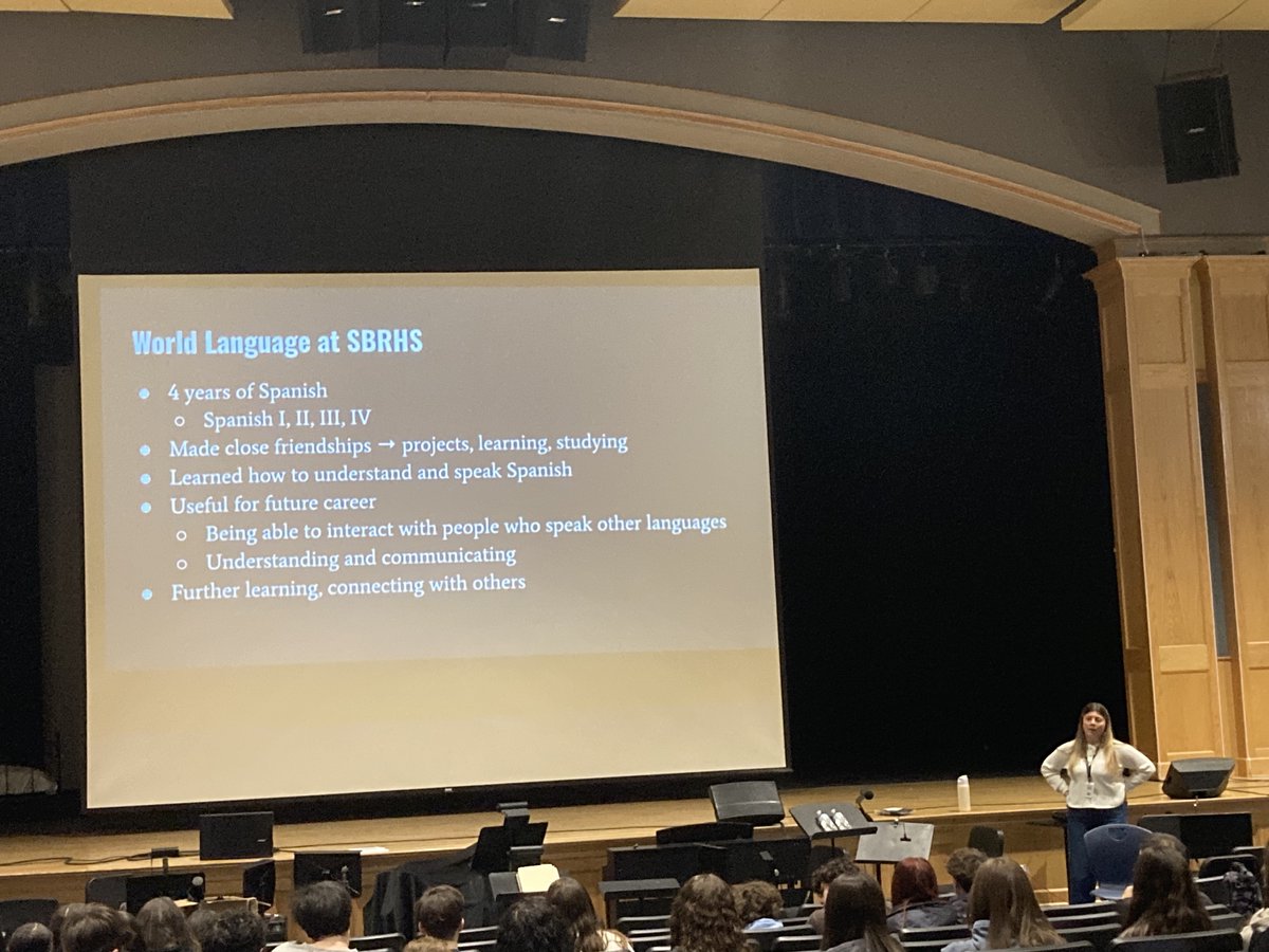 SBRHS_WLDept's tweet photo. Today's guest speaker Maddy talked to our students about her preparation for a career as a P.A! Students were provided with great advice as they begin to plan their future studies after SBRHS! It is always great to hear from another successful Raider!
#SBRHS
#Ciencia
@SBRHSBrels https://t.co/td9u9c90EP