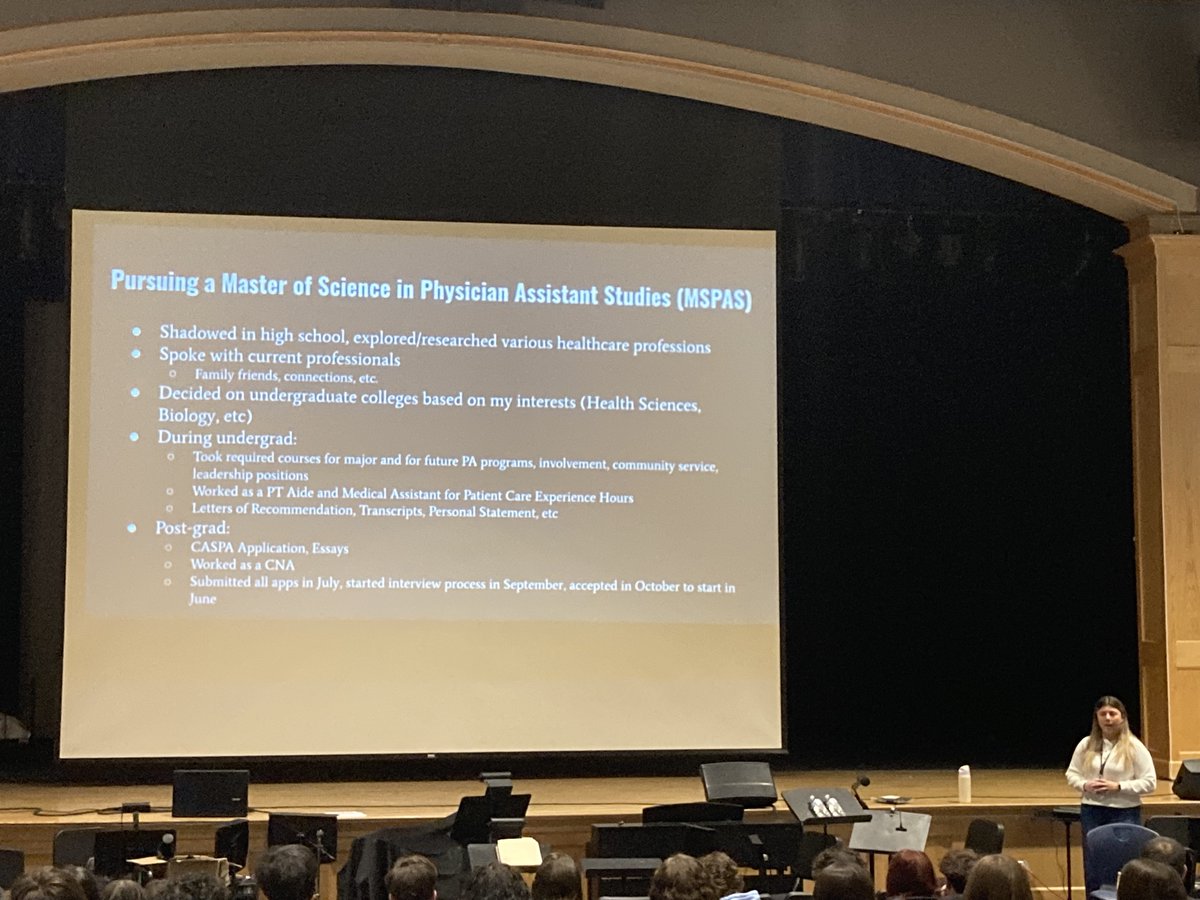 SBRHS_WLDept's tweet photo. Today's guest speaker Maddy talked to our students about her preparation for a career as a P.A! Students were provided with great advice as they begin to plan their future studies after SBRHS! It is always great to hear from another successful Raider!
#SBRHS
#Ciencia
@SBRHSBrels https://t.co/td9u9c90EP