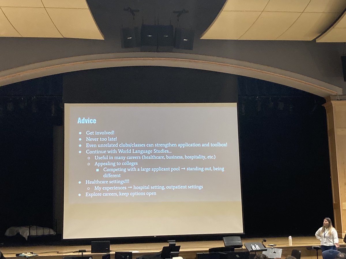 SBRHS_WLDept's tweet photo. Today's guest speaker Maddy talked to our students about her preparation for a career as a P.A! Students were provided with great advice as they begin to plan their future studies after SBRHS! It is always great to hear from another successful Raider!
#SBRHS
#Ciencia
@SBRHSBrels https://t.co/td9u9c90EP