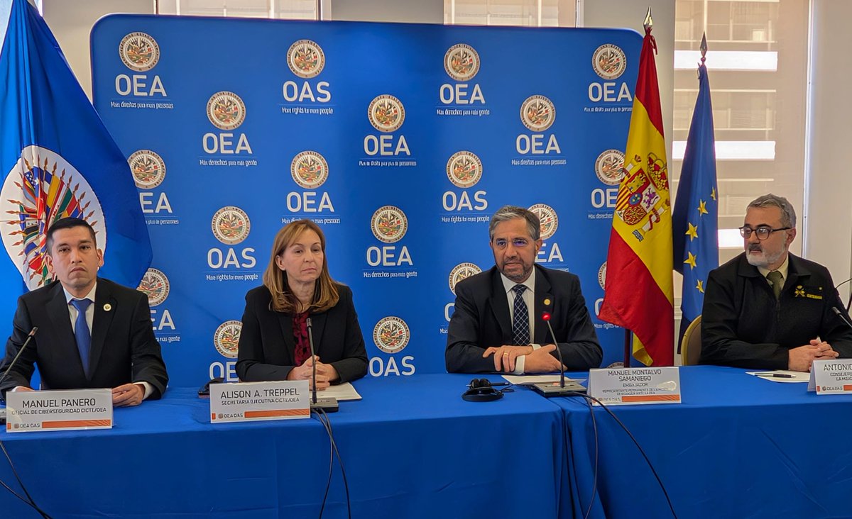 🇪🇸#España es un país líder en ciberseguridad y queremos seguir fortaleciendo la colaboración con la Región, la <a href="/OEA_oficial/">OEA</a> y sus Estados Miembros.

#EspañaEnLaOEA