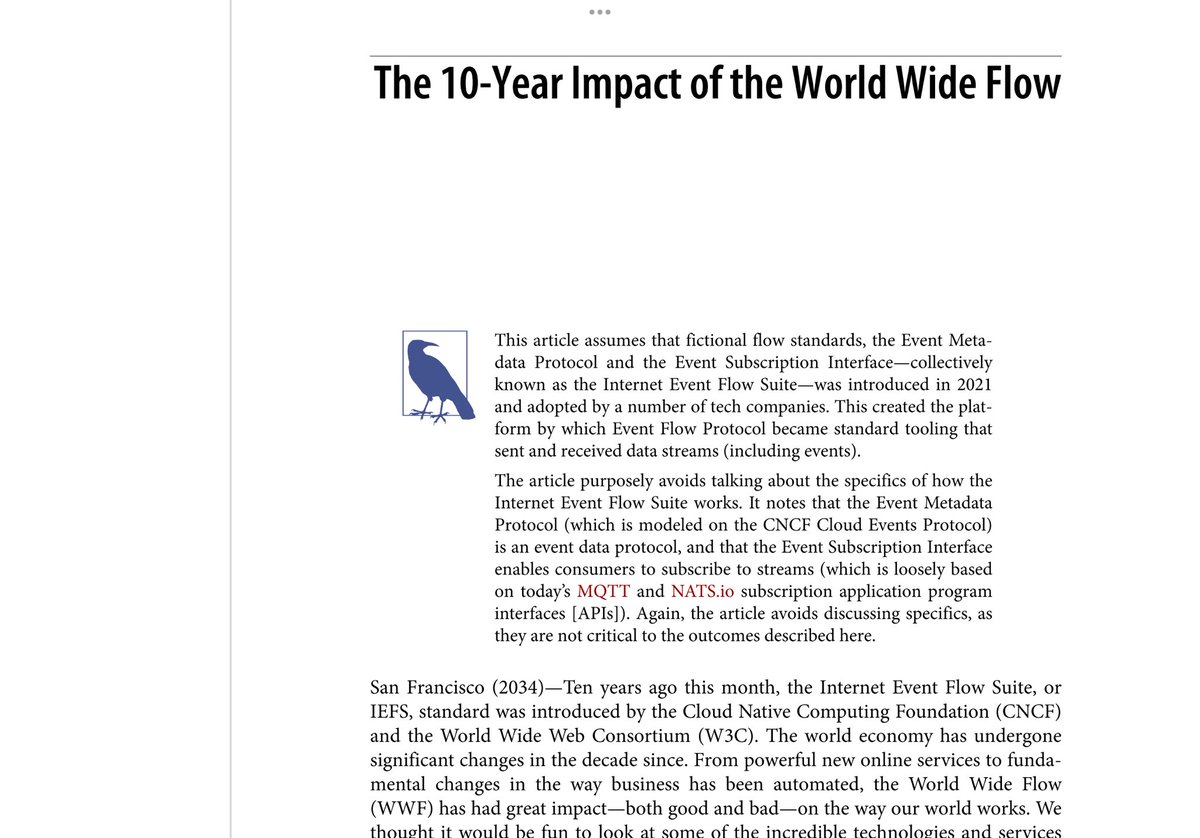 Spooky: James Urquhart’s Flow Architectures (2021) predicting the emergence of data protocols like the MCP server/client chained ‘sampling’ pattern as “3 to 5 years” away and its uptake across online commerce over the next 5 years