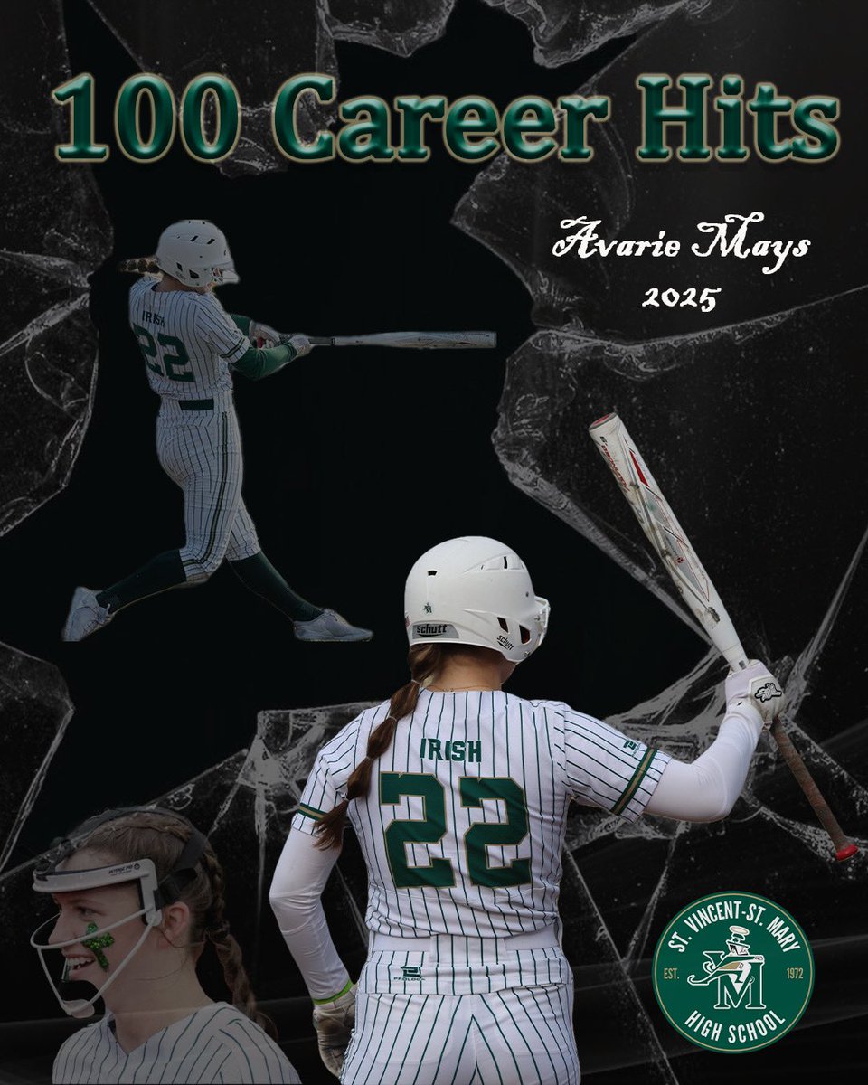 avariemays's tweet photo. With my home-run last week against Field, I reached 100 career high school hits. Grateful for this journey!  @STVMAthletics @stvmiac @OhioLasersGray @HurstSoftball @GooseBruce13 https://t.co/t6sLDos0G1
