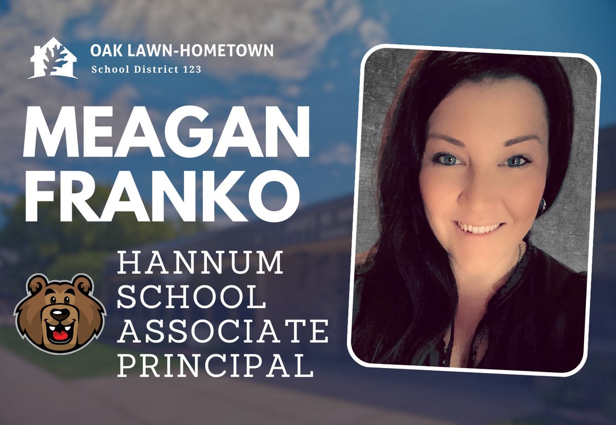 School District 123 is excited to welcome Meagan Franko to Hannum Elementary as the new Associate Principal for the 2025-26 school year. She will meet and greet with families during Hannum’s Popsicles with the Principals event on May 22. 

Read her bio at link.d123.org/Franko