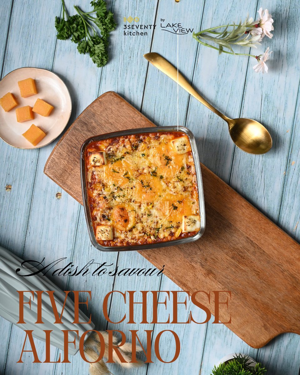 3seventykitchen's tweet photo. Diving into cheesy heaven with every bite of this Five Cheese Al Forno! 🧀🔥 Comfort food at its finest. 💛 https://t.co/akiOGyJffM
