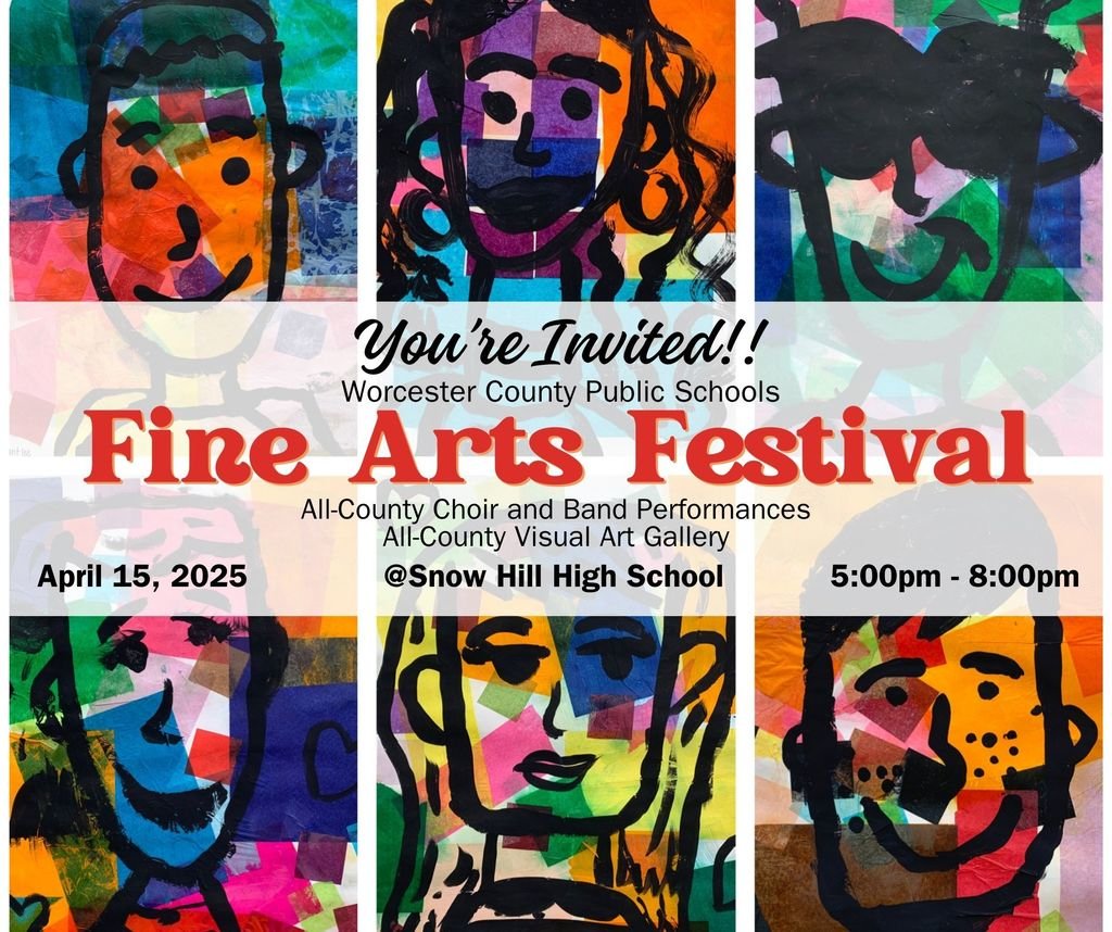 Less then ONE week away! We can't wait to see you at Snow Hill High School next Tuesday night!  You will see GREAT artwork and hear AMAZING music!  #ArtsAreAliveInWorcester