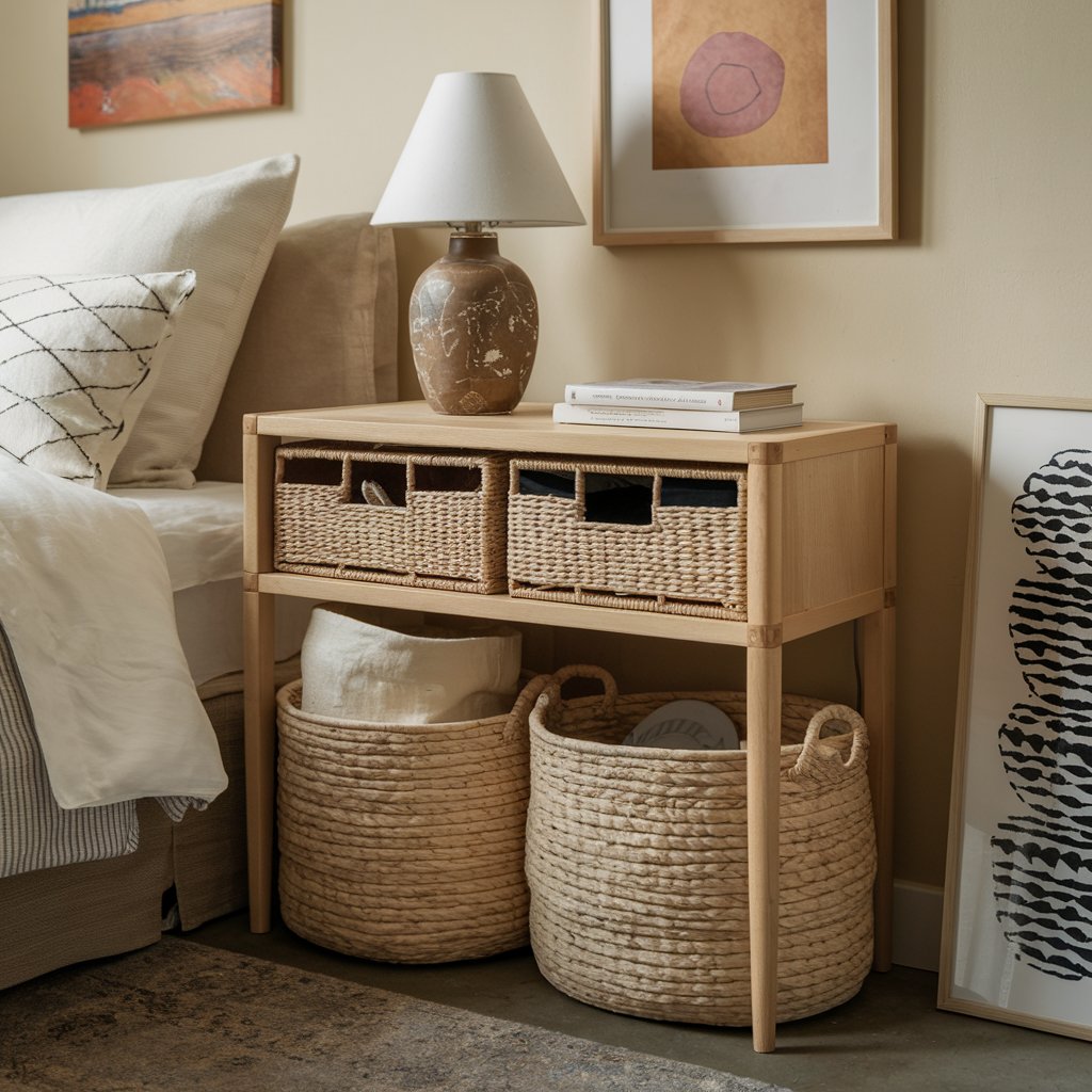 petitezenspace's tweet photo. Say goodbye to bedroom clutter in style! Woven baskets aren't just storage—they're decor with purpose. #BedroomOrganization #DeclutterHacks #SmallSpaceLiving 
https://t.co/w4c7aAks2U https://t.co/rjdDFjmjIO