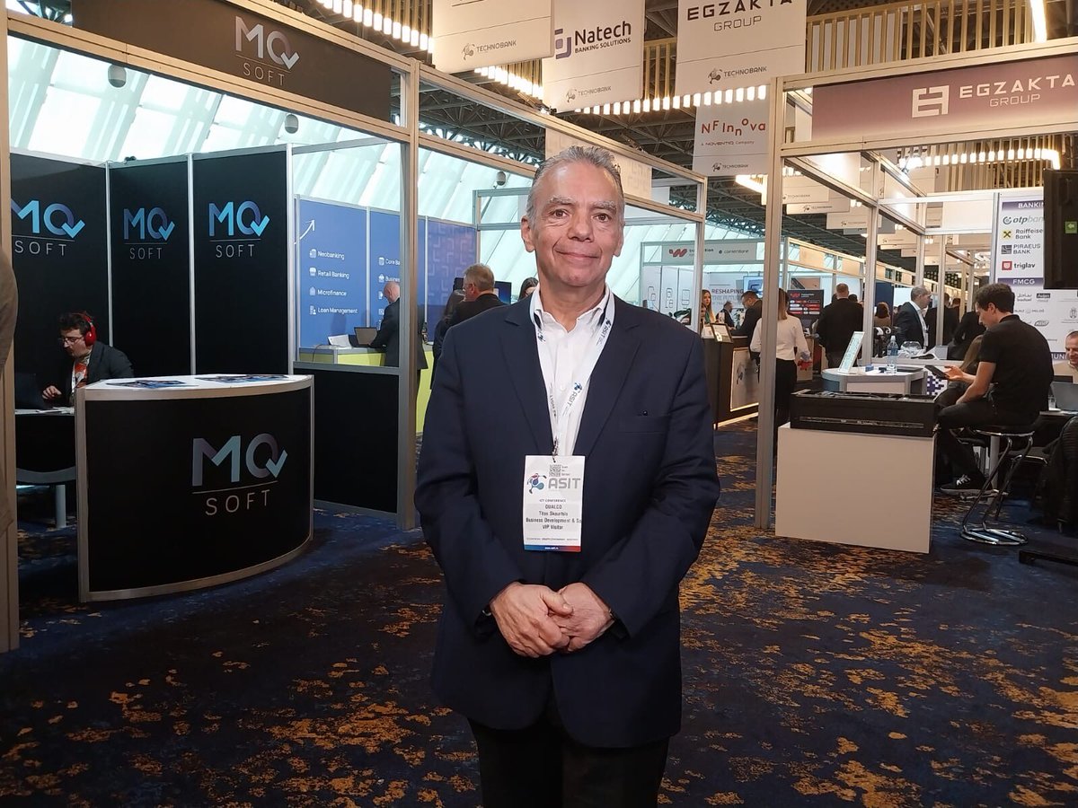 qualco_sa's tweet photo. Our very own Titos Skourtsis is attending the Technobank Conference in Belgrade, focused on digital innovation and transformation in banking. A great moment captured with our partner Viron Papazisis from Natech. 🤝

#QUALCO #Technobank #Fintech #Collections https://t.co/MX51HBicHz